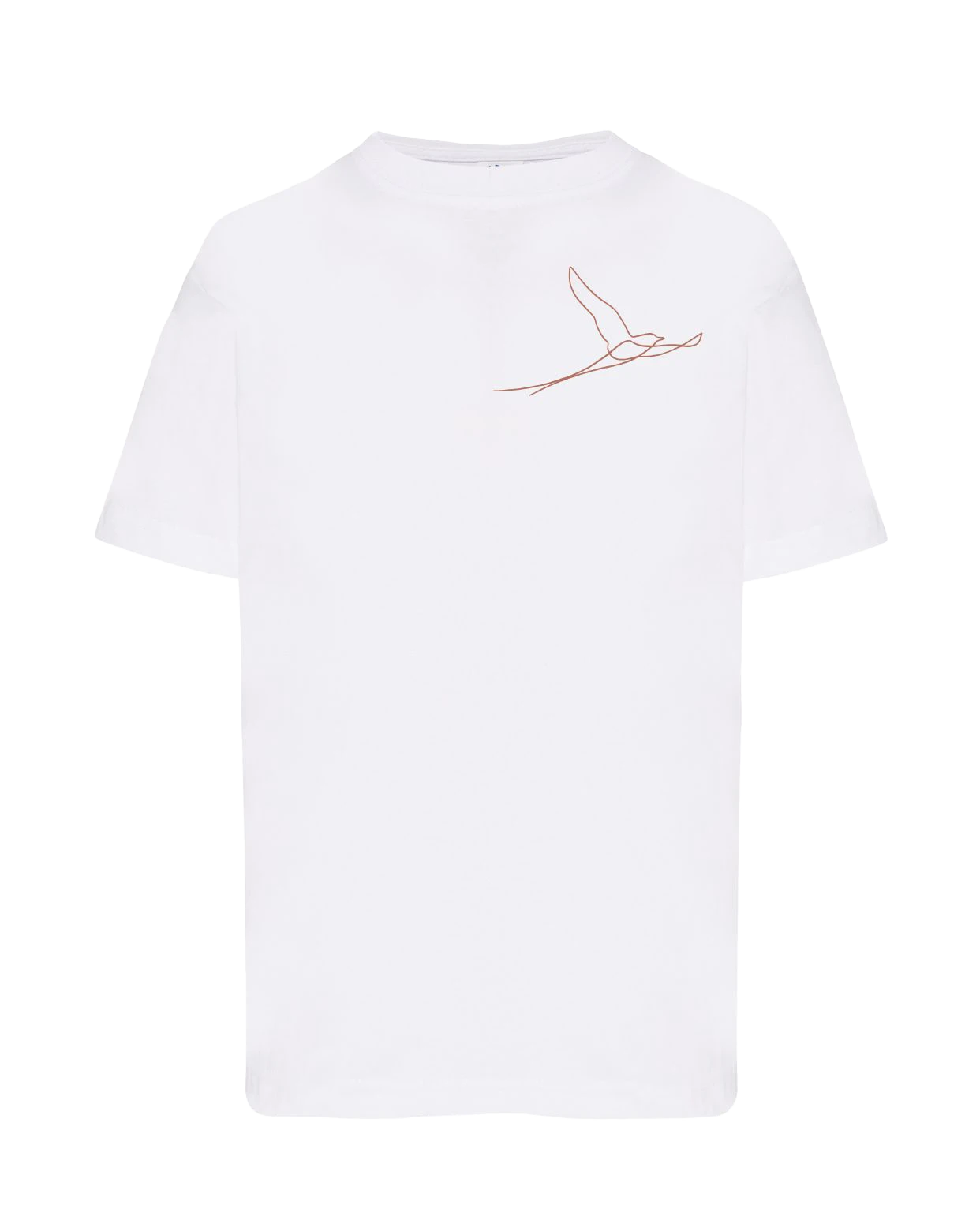 T-shirt brodé paille-en-queue unisexe en coton blanc - Ligne de La Réunion