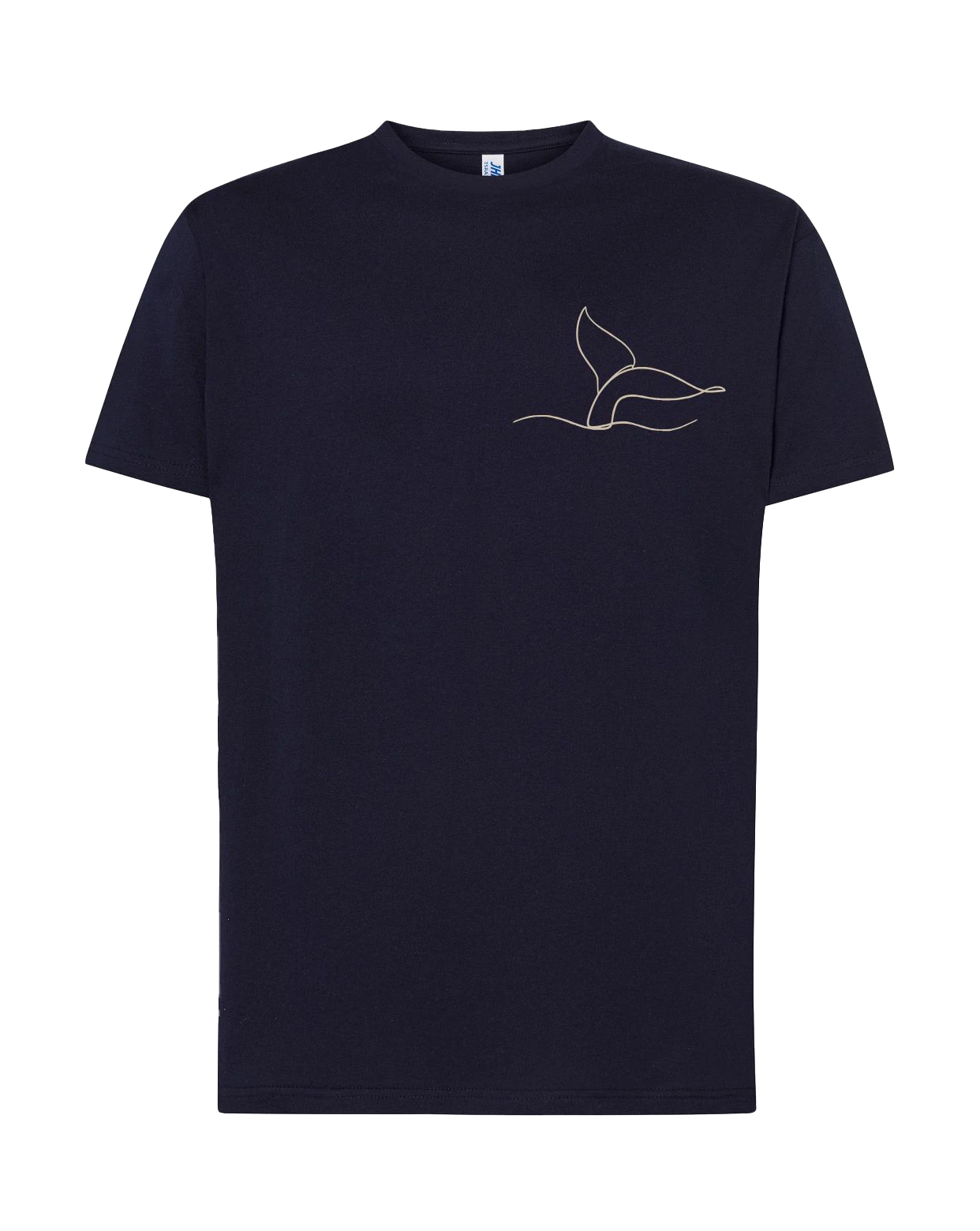 T-shirt brodé caudale unisexe en coton noir - Ligne de La Réunion