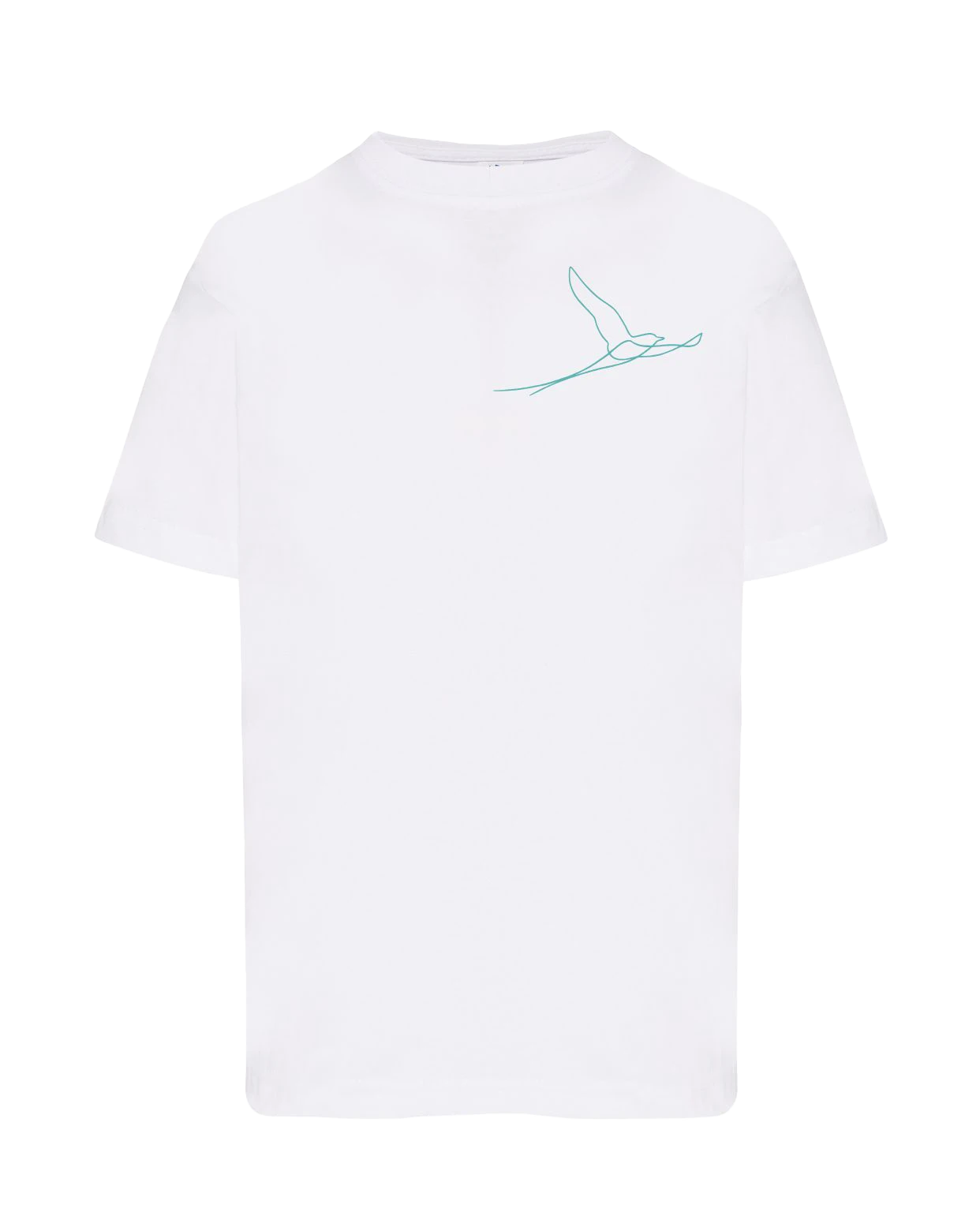 T-shirt brodé paille-en-queue unisexe en coton blanc - Ligne de La Réunion
