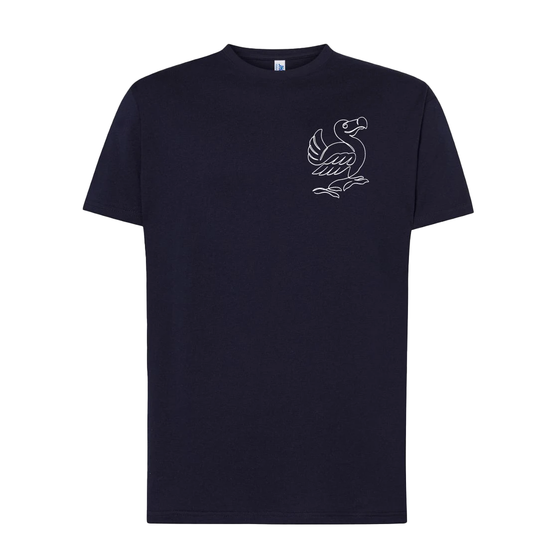 T-shirt imprimé Dodo unisexe en coton bleu - Ligne de La Réunion