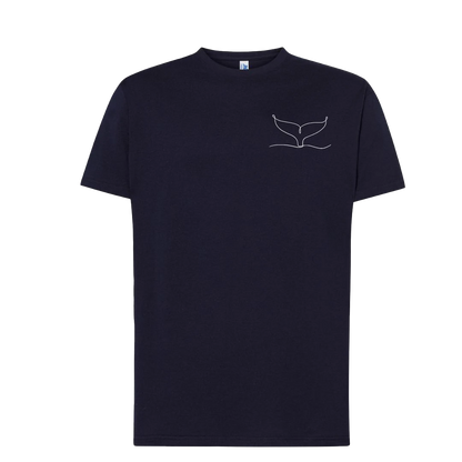T-shirt imprimé caudale unisexe en coton bleu - Ligne de La Réunion