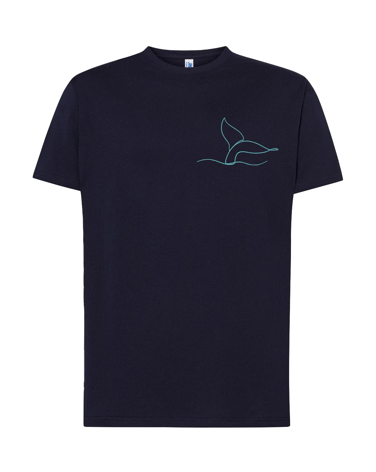 T-shirt brodé caudale unisexe en coton noir - Ligne de La Réunion