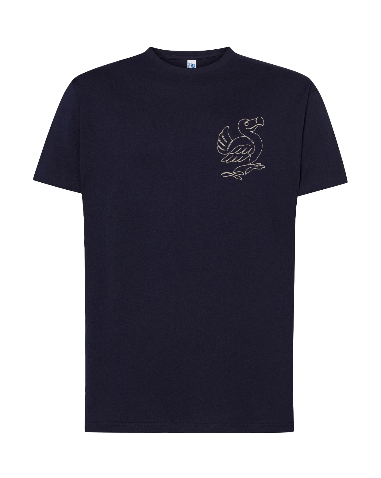 T-shirt brodé dodo unisexe en coton noir - Ligne de La Réunion
