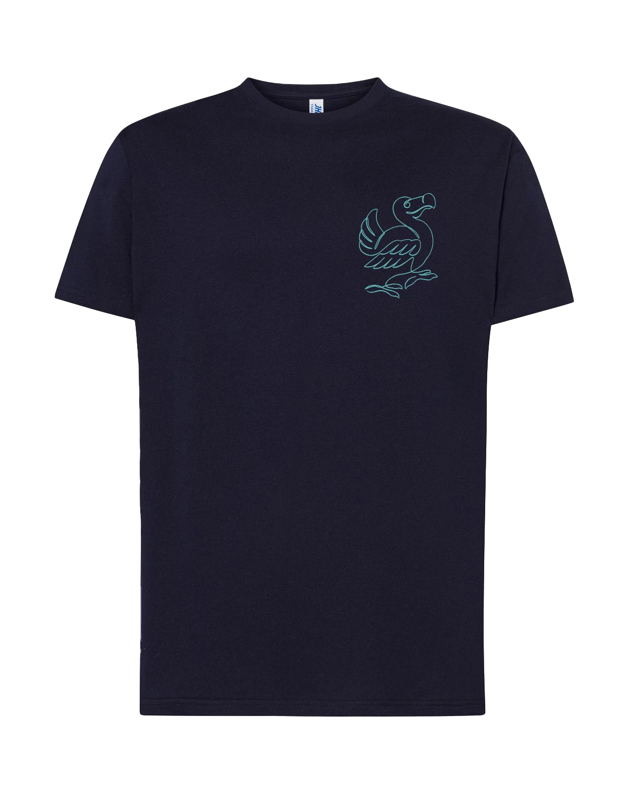 T-shirt brodé dodo unisexe en coton noir - Ligne de La Réunion