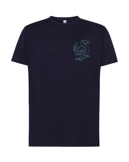 T-shirt brodé dodo unisexe en coton noir - Ligne de La Réunion