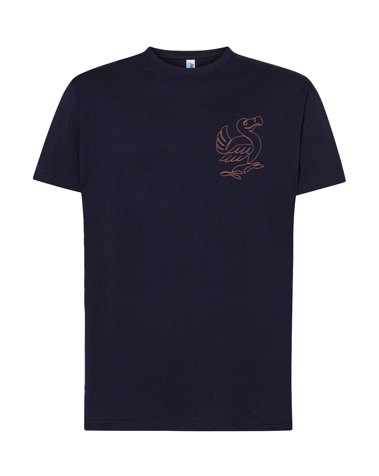 T-shirt brodé dodo unisexe en coton noir - Ligne de La Réunion