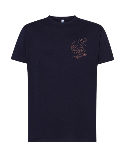 T-shirt brodé dodo unisexe en coton noir - Ligne de La Réunion