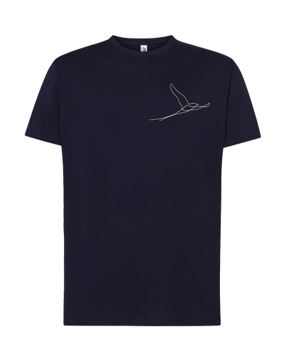 T-shirt brodé paille-en-queue unisexe en coton noir - Ligne de La Réunion