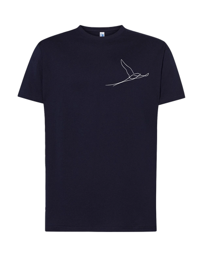 T-shirt brodé paille-en-queue unisexe en coton noir - Ligne de La Réunion