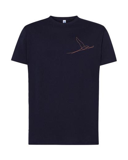 T-shirt brodé paille-en-queue unisexe en coton noir - Ligne de La Réunion